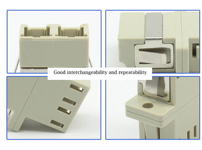 Multimode Double Core Plastic Beige LC Fiber Optic Adapter